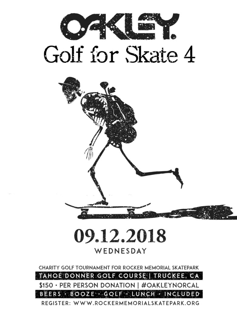 Oakley Golf for Skate 4 - September 12 - Registration Link | Rocker  Memorial Skatepark